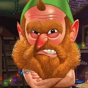 Angry Elf Christmas Miner logo by Gaming Corps at Dragon Casino