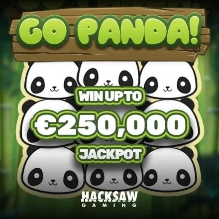 Lottery logo of Go Panda from Hacksaw Gaming at Dragon Casino
