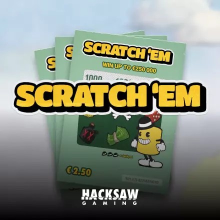 Scratch’em logo by Hacksaw Gaming at Dragon Casino